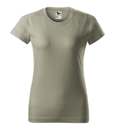 MALFINI BASIC Women's T-shirt in light khaki - promotional clothing printed with your company logo