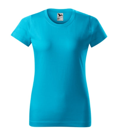 MALFINI BASIC Women's T-shirt in blue atoll - promotional clothing printed with your company logo