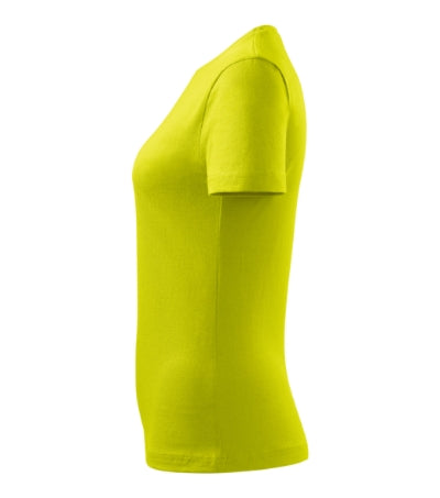 MALFINI BASIC Women's T-shirt in lime punch - promotional clothing printed with your company logo