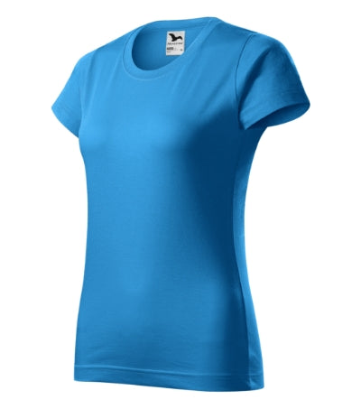MALFINI BASIC Women's T-shirt in snorkel blue - promotional clothing printed with your company logo