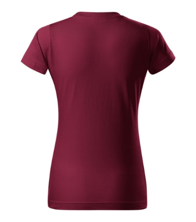 MALFINI BASIC Women's T-shirt in garnet - promotional clothing printed with your company logo