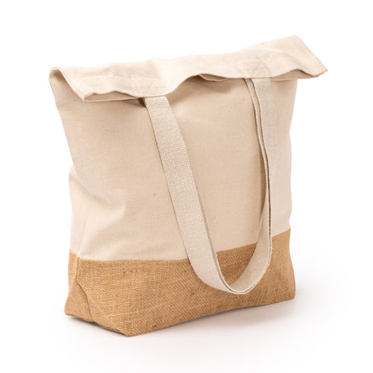 MENDES - Bag in 330 gsm recycled cotton and natural yute