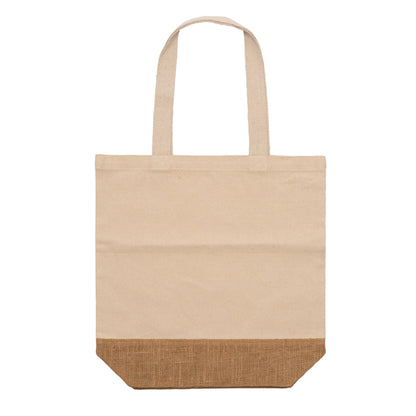 MENDES - Borsa in cotone riciclato da 330 g/m² e yuta naturale
