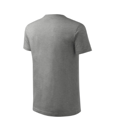 MALFINI CLASSIC NEW Kids' T-shirt in dark gray melange - promotional clothing printed with your company logo