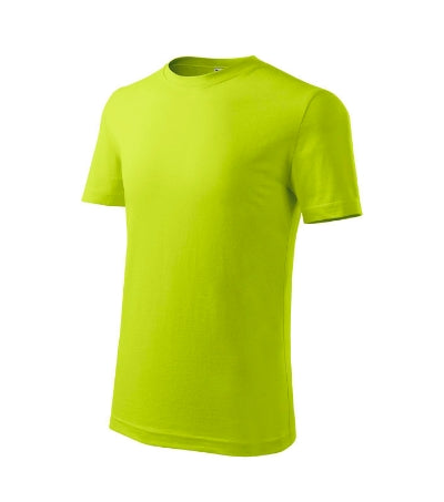 MALFINI CLASSIC NEW Kids' T-shirt in lime punch - promotional clothing printed with your company logo