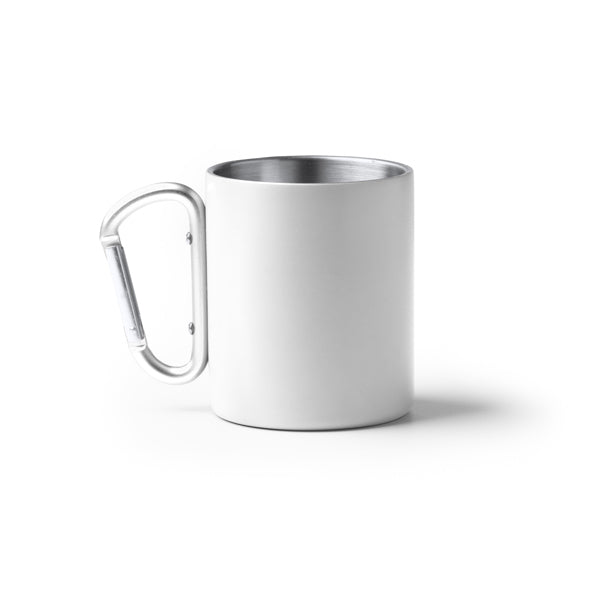 Stamina NASIK Recycled stainless steel thermal cup 300 ml in white - promotional merchandise printed with your company logo