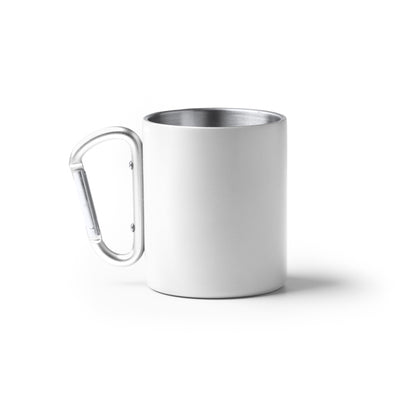 Stamina NASIK Recycled stainless steel thermal cup 300 ml in white - promotional merchandise printed with your company logo