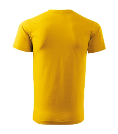 MALFINI HEAVY NEW Unisex T-shirt in yellow - promotional clothing printed with your company logo