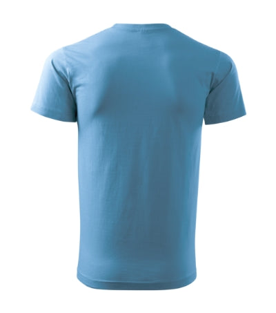 MALFINI HEAVY NEW Unisex T-shirt in azure blue - promotional clothing printed with your company logo