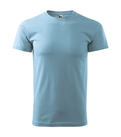 MALFINI HEAVY NEW Unisex T-shirt in sky blue - promotional clothing printed with your company logo