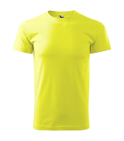 MALFINI HEAVY NEW Unisex T-shirt in neon yellow - promotional clothing printed with your company logo