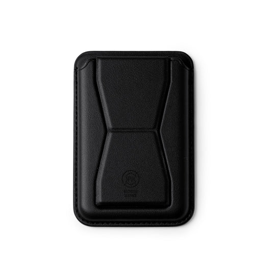 Stamina SEKUN Recycled PU phone stand in black - promotional merchandise printed with your company logo