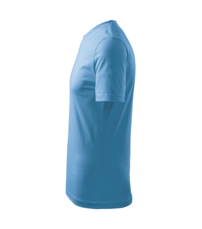 MALFINI BASIC Kids' T-shirt in azure blue - promotional clothing printed with your company logo