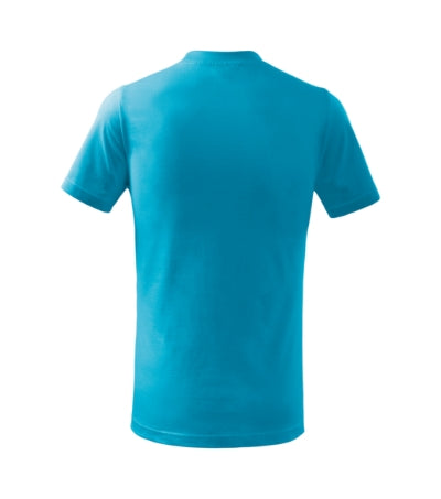 MALFINI BASIC Kids' T-shirt in blue atoll - promotional clothing printed with your company logo