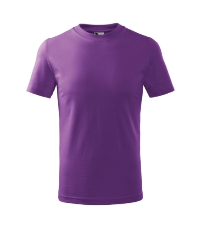 MALFINI BASIC Kids' T-shirt in purple - promotional clothing printed with your company logo