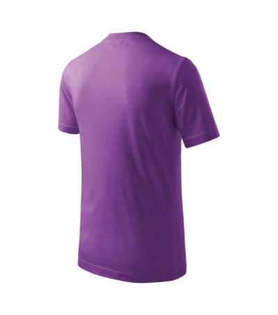 MALFINI BASIC Kids' T-shirt in purple - promotional clothing printed with your company logo