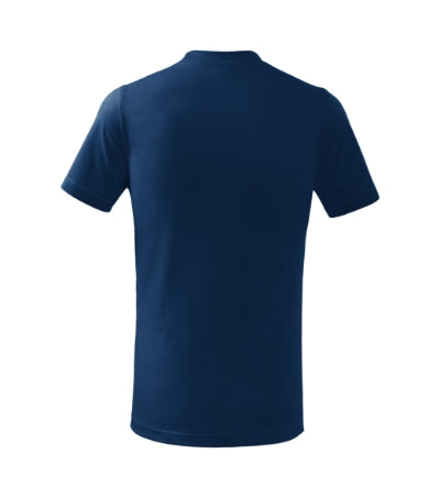 MALFINI BASIC Kids' T-shirt in midnight blue - promotional clothing printed with your company logo