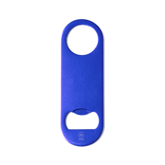 Stamina DAVY Recycled aluminium bottle opener in royal blue - promotional merchandise printed with your company logo