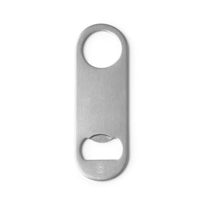 Stamina DAVY Recycled aluminium bottle opener in silver - promotional merchandise printed with your company logo