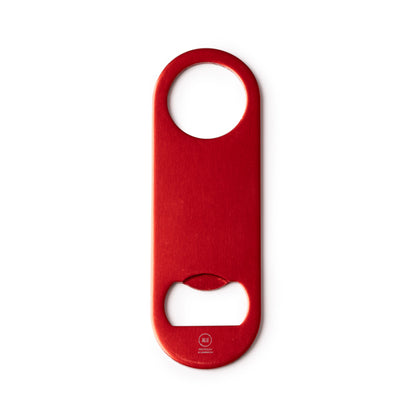 Stamina DAVY Recycled aluminium bottle opener in red - promotional merchandise printed with your company logo