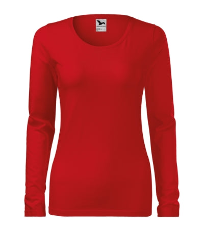 MALFINI SLIM Women's T-shirt in red - promotional clothing printed with your company logo