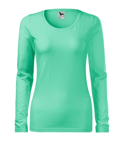 MALFINI SLIM Women's T-shirt in mint - promotional clothing printed with your company logo