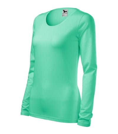 MALFINI SLIM Women's T-shirt in mint - promotional clothing printed with your company logo
