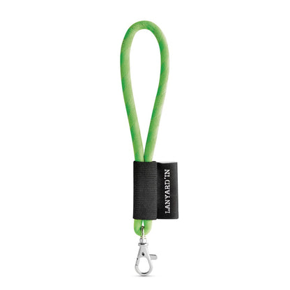 SET Lanyard NAUTIC Short (Ø 5 mm) with Hook Trigger Snap 9 mm promotional lanyard in 308 - light green with custom logo