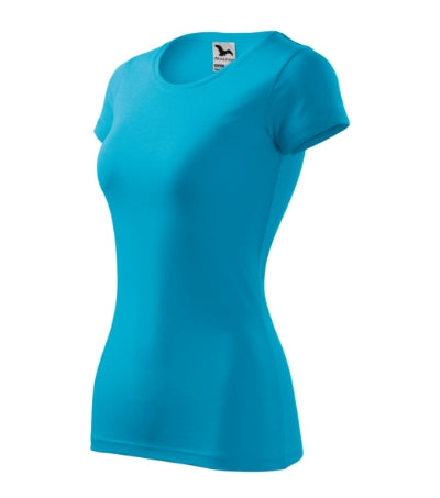 MALFINI GLANCE Women's T-shirt in blue atoll - promotional clothing printed with your company logo