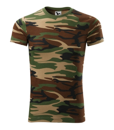 MALFINI CAMOUFLAGE Unisex T-shirt in camouflage brown - promotional clothing printed with your company logo