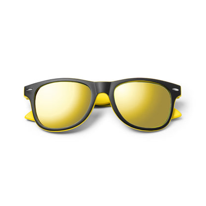 Stamina MEZEK PC (polycarbonate) sunglasses in yellow - promotional merchandise printed with your company logo
