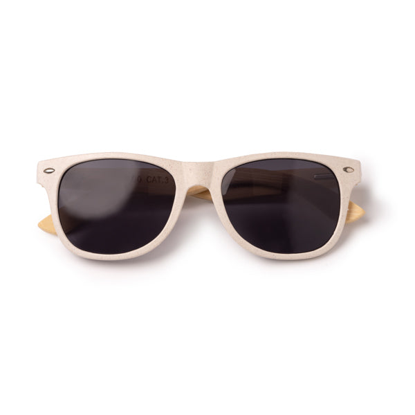 Stamina BOMER Wheat fibre and bamboo sunglasses in beige - promotional merchandise printed with your company logo
