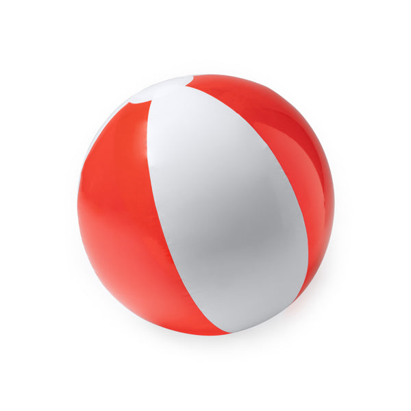 Stamina YAZOS PVC beach ball in red - promotional merchandise printed with your company logo