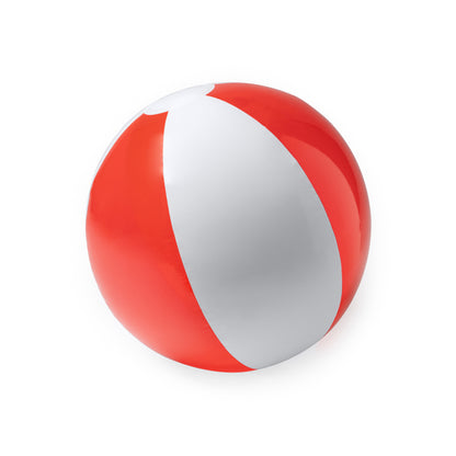 Stamina YAZOS PVC beach ball in red - promotional merchandise printed with your company logo