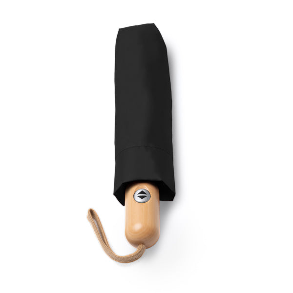 Stamina ALARIZ RPET umbrella in black - promotional merchandise printed with your company logo