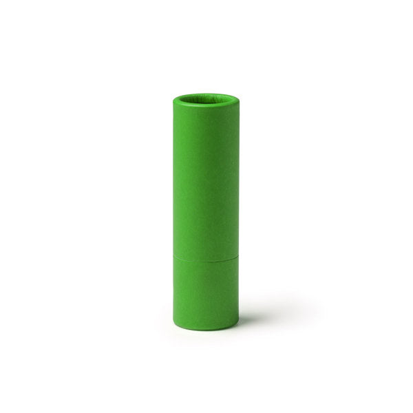 Stamina RIBA Recycled cardboard lip balm in fern green - promotional merchandise printed with your company logo