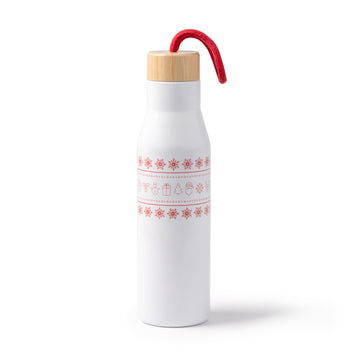 Stamina MELOW Stainless steel double-walled bottle in white - promotional merchandise printed with your company logo