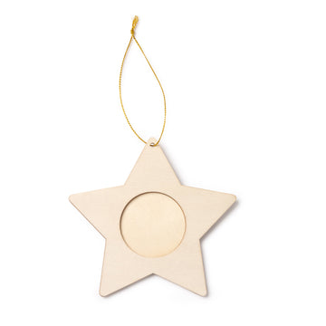 Stamina FILEY Wood christmas decoration in star - promotional merchandise printed with your company logo