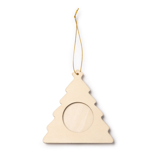 Stamina FILEY Wood christmas decoration in tree - promotional merchandise printed with your company logo
