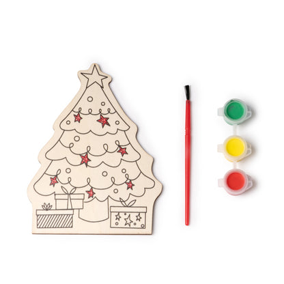 Stamina CANDEL Wood christmas decoration in tree - promotional merchandise printed with your company logo
