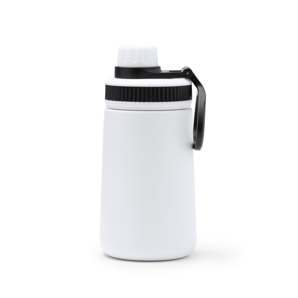 Stamina PUMBA Double-walled stainless steel thermal bottle in white - promotional merchandise printed with your company logo