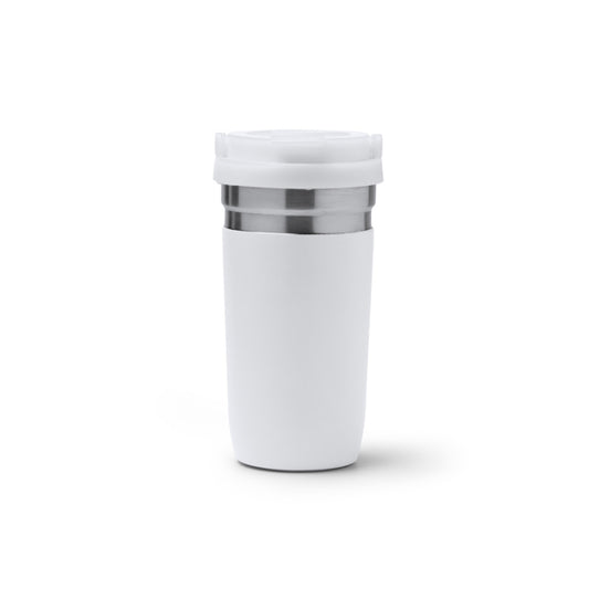 Stamina GREDOS Stainless steel thermal cup 500 ml in white - promotional merchandise printed with your company logo