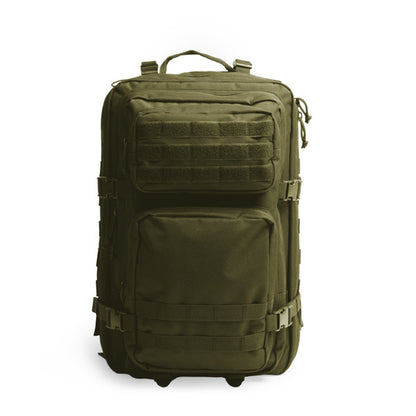 Stamina MALONY 600D polyester backpack in dark green - promotional merchandise printed with your company logo