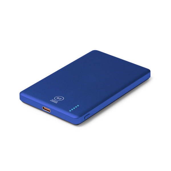 Stamina TERIUM Recycled aluminium power bank 5000 mAh in black - promotional merchandise printed with your company logo