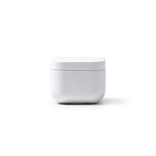 Stamina TRINI A square metal candle in white - promotional merchandise printed with your company logo