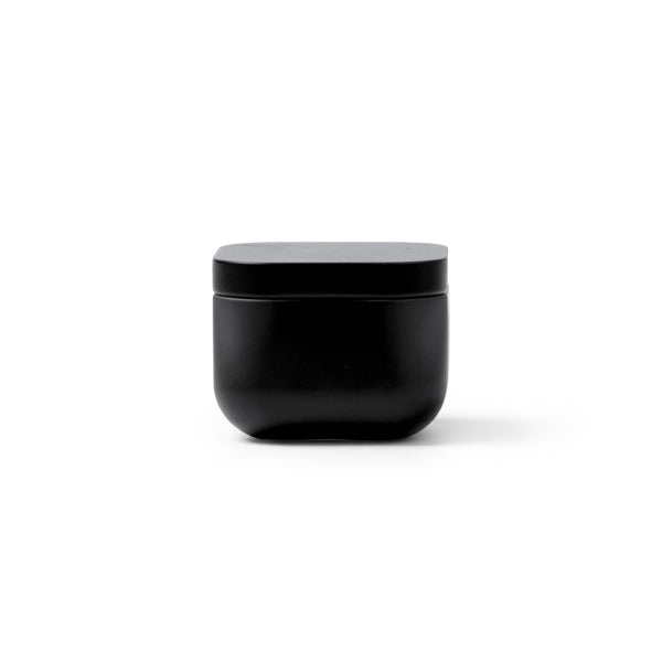 Stamina TRINI A square metal candle in black - promotional merchandise printed with your company logo
