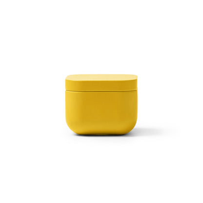 Stamina TRINI A square metal candle in yellow - promotional merchandise printed with your company logo