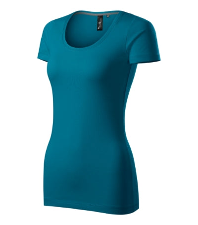 MALFINI Premium ACTION Women's T-shirt in petrol blue - promotional clothing printed with your company logo