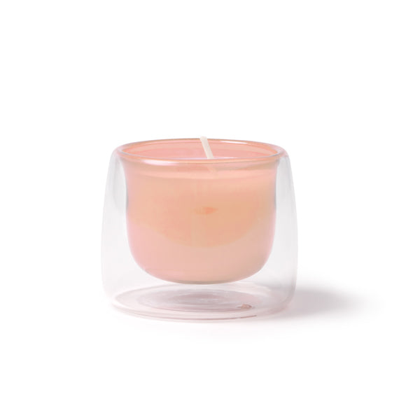 Stamina FLORA Glass candle in light pink - promotional merchandise printed with your company logo
