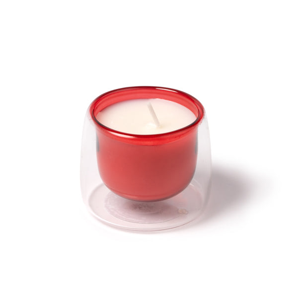 Stamina FLORA Glass candle in yellow - promotional merchandise printed with your company logo